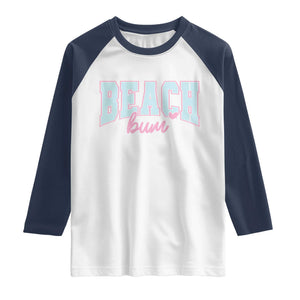 Beach Bum Raglan Shirt Summer Vacation Beach Lovers TS10 White Navy Print Your Wear