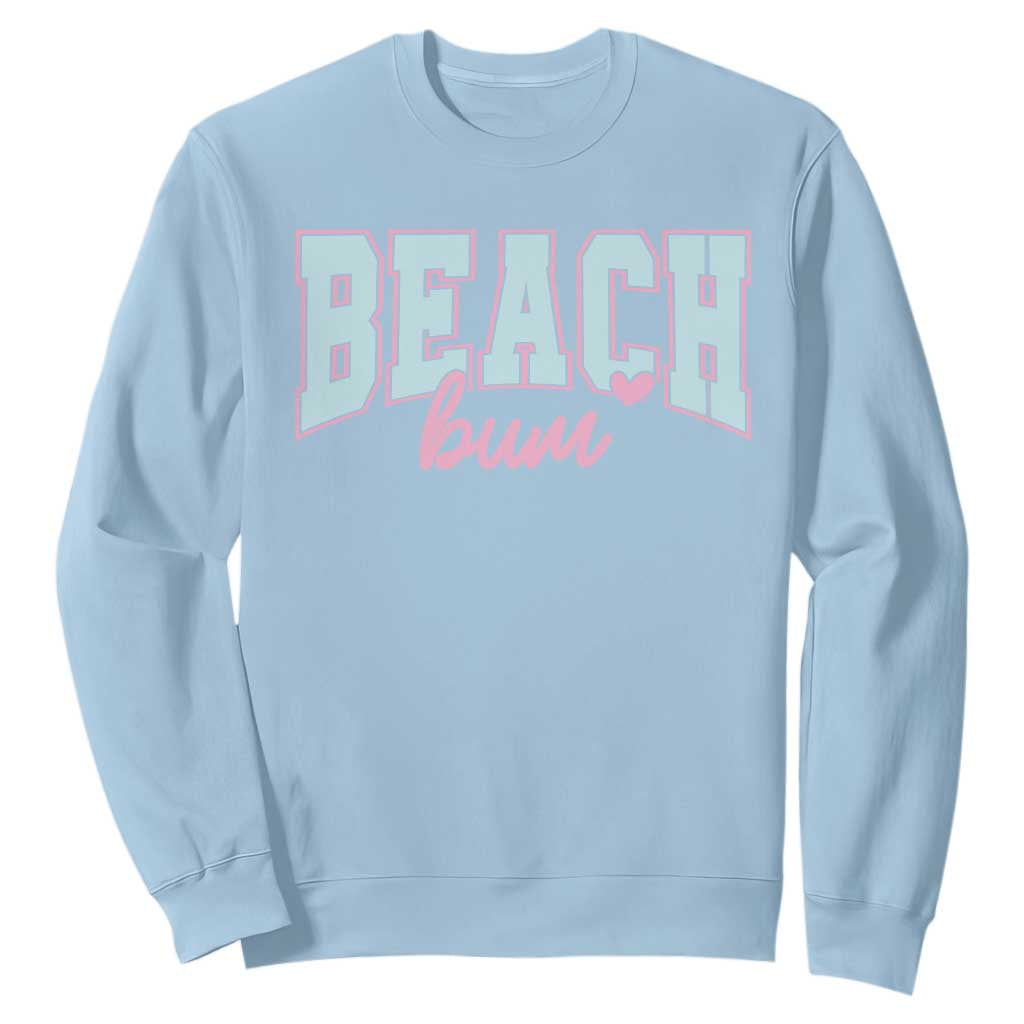 Beach Bum Sweatshirt Summer Vacation Beach Lovers TS10 Light Blue Print Your Wear