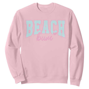 Beach Bum Sweatshirt Summer Vacation Beach Lovers TS10 Light Pink Print Your Wear