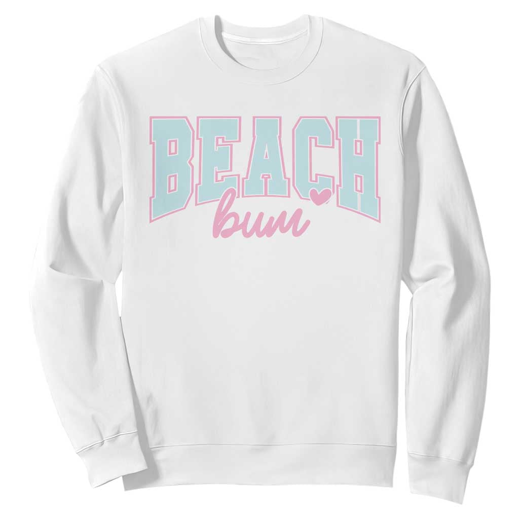 Beach Bum Sweatshirt Summer Vacation Beach Lovers TS10 White Print Your Wear