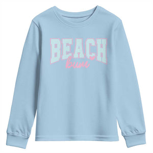 Beach Bum Youth Sweatshirt Summer Vacation Beach Lovers TS10 Light Blue Print Your Wear