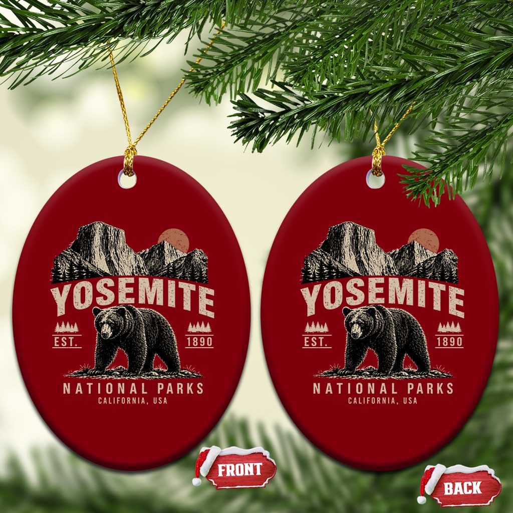 Vintage Yosemite National Park Ceramic Ornament Retro Bear Nature Wildlife Forest TS10 Print Your Wear