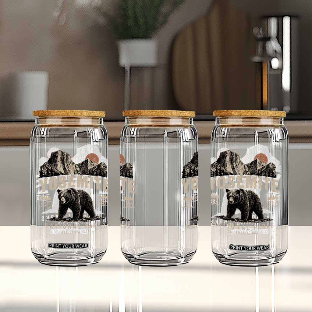 Vintage Yosemite National Park Glass Can Retro Bear Nature Wildlife Forest TS10 Print Your Wear