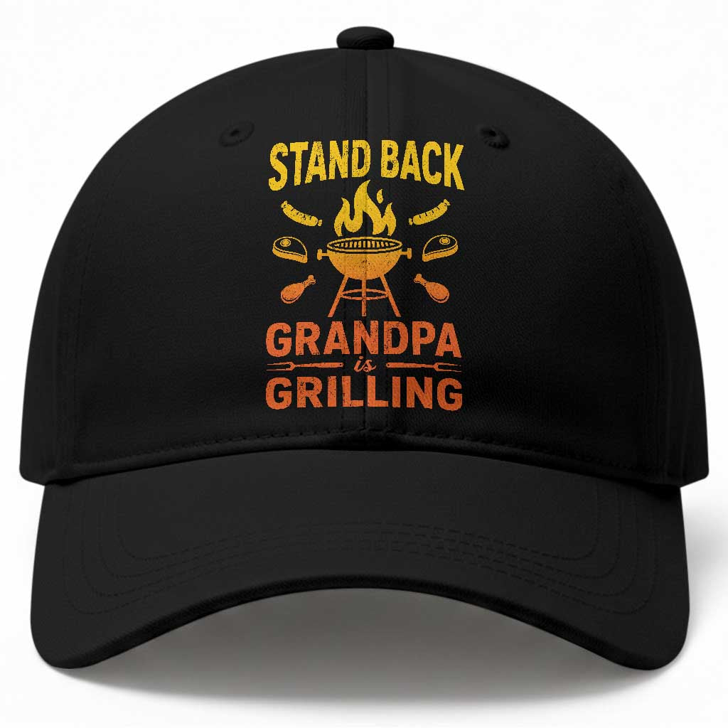 Grandpa Is Grilling Baseball Cap Funny Fathers Day BBQ TS10 Print Your Wear
