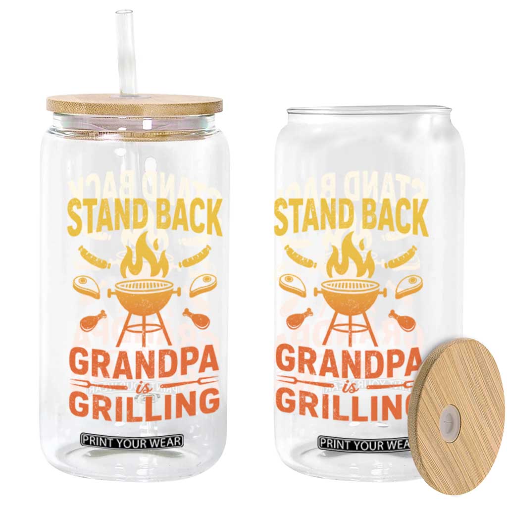 Grandpa Is Grilling Glass Can Funny Fathers Day BBQ TS10 Print Your Wear