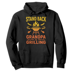 Grandpa Is Grilling Hoodie Funny Fathers Day BBQ TS10 Black Print Your Wear