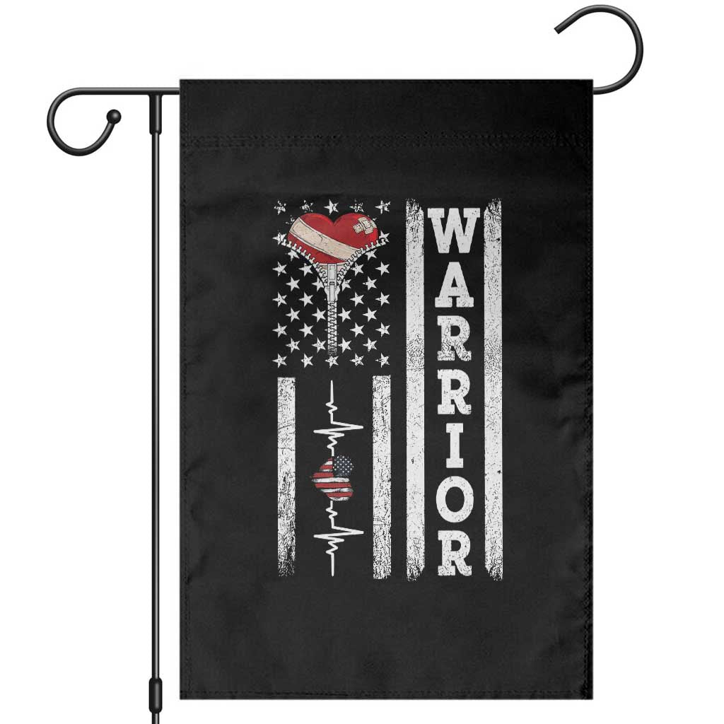 Cool Heart Surgery Warrior Garden Flag Coronary Bypass Artery Open Heart Surgery Heartbeat American Flag TS10 Black Print Your Wear