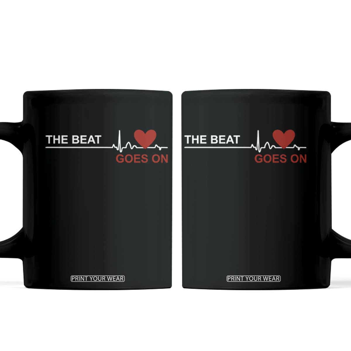 Cool Heart Surgery Survivor Coffee Mug Heart Attack Surgery The Beat Goes On Rehab Recover TS10 Black Print Your Wear