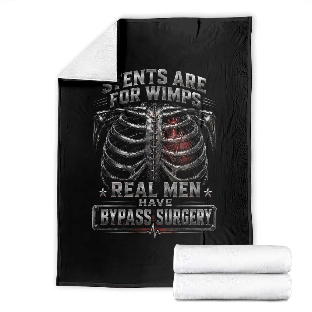 Heart Surgery Survivor Throw Blanket After Surgery Recovery Bypass TS10 Black Print Your Wear