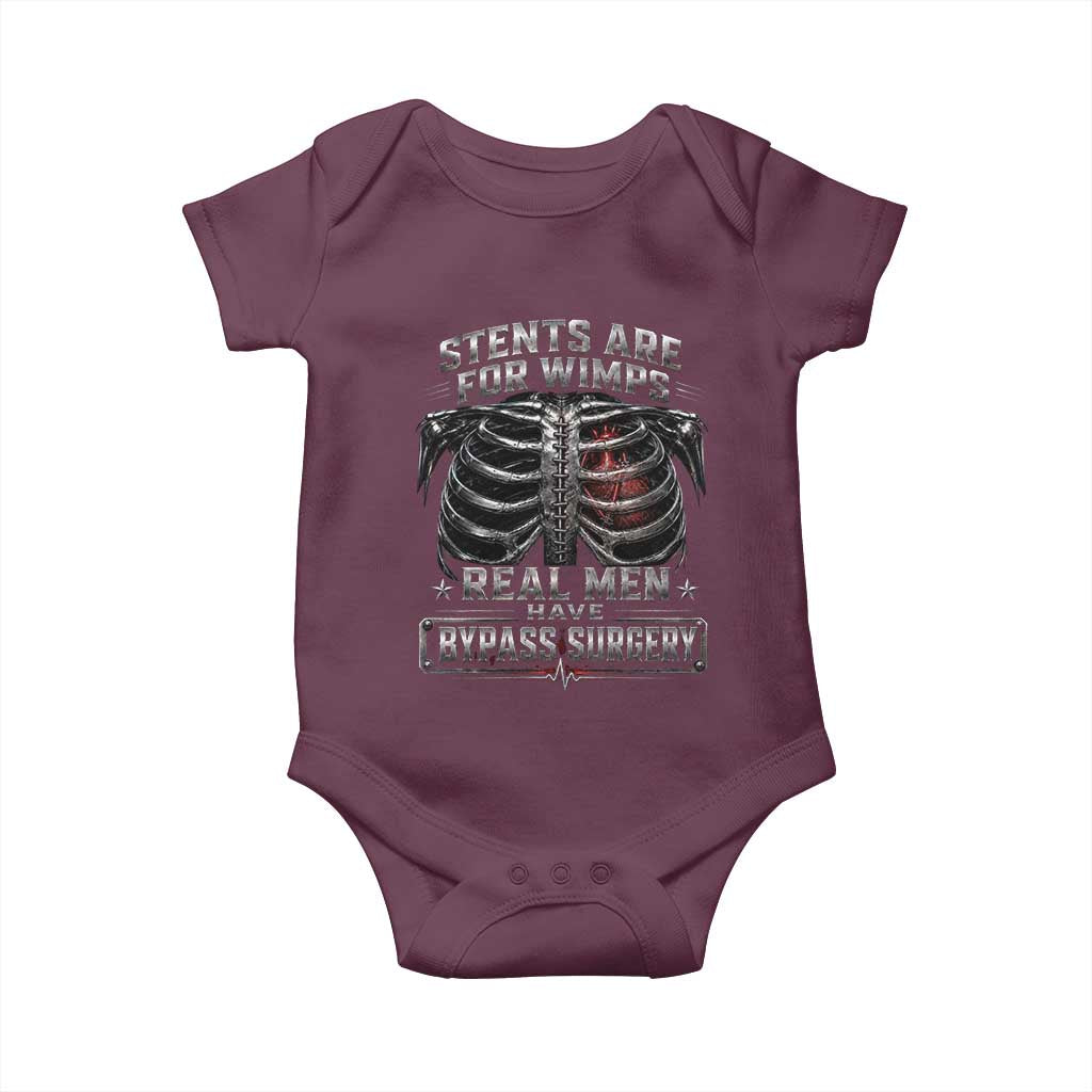 Heart Surgery Survivor Baby Onesie After Surgery Recovery Bypass TS10 Maroon Print Your Wear