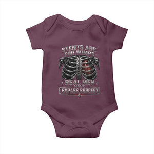 Heart Surgery Survivor Baby Onesie After Surgery Recovery Bypass TS10 Maroon Print Your Wear