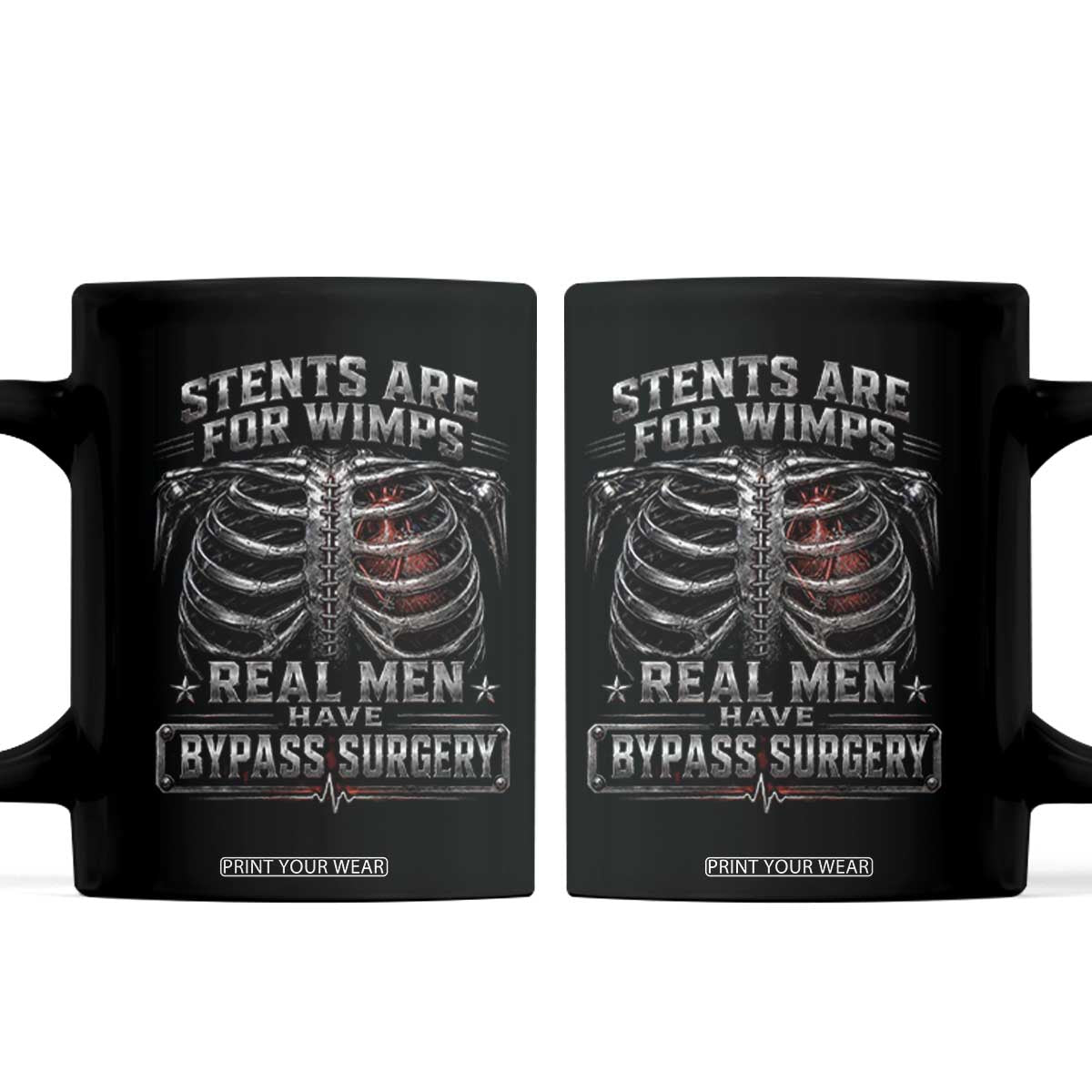 Heart Surgery Survivor Coffee Mug After Surgery Recovery Bypass TS10 Black Print Your Wear