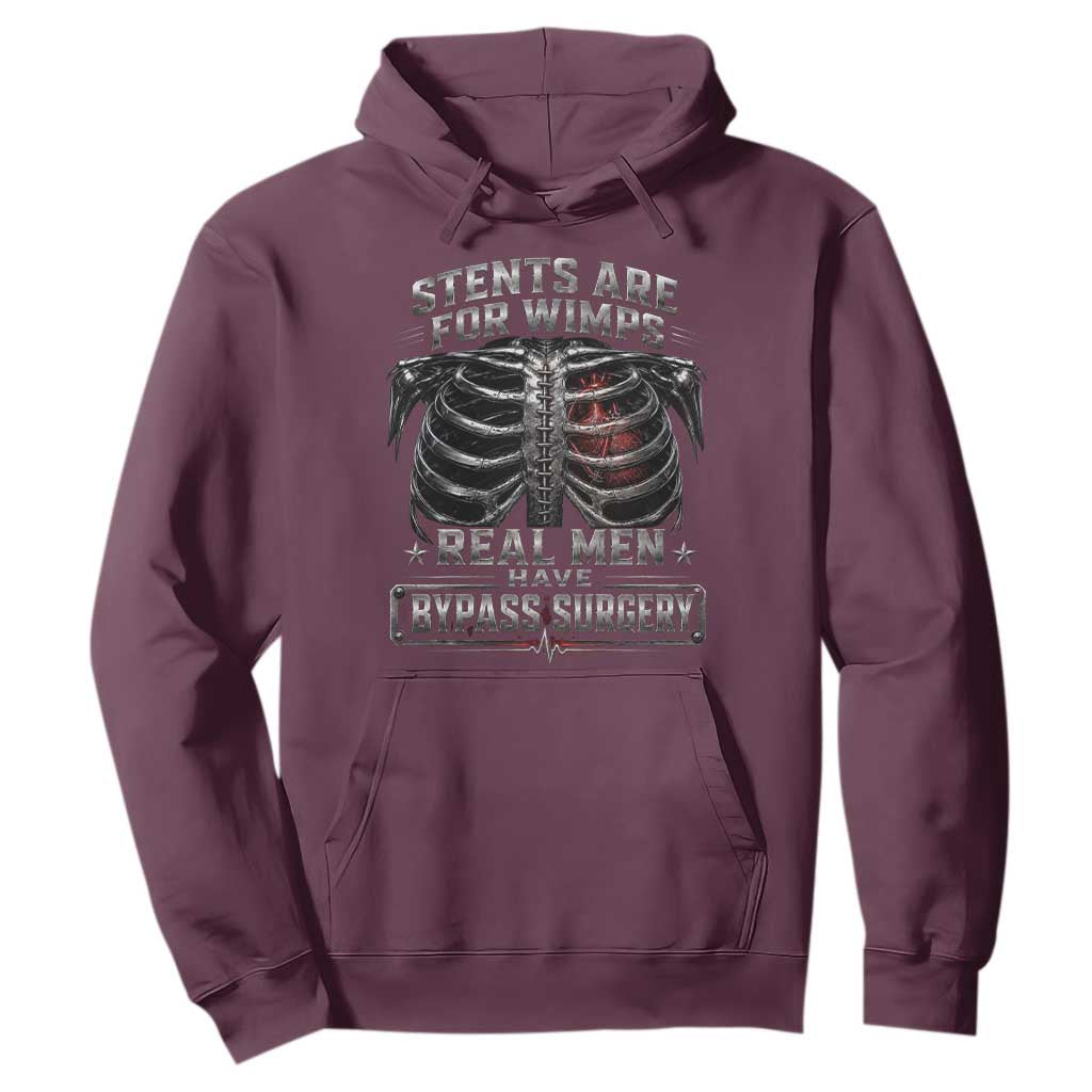 Heart Surgery Survivor Hoodie After Surgery Recovery Bypass TS10 Maroon Print Your Wear