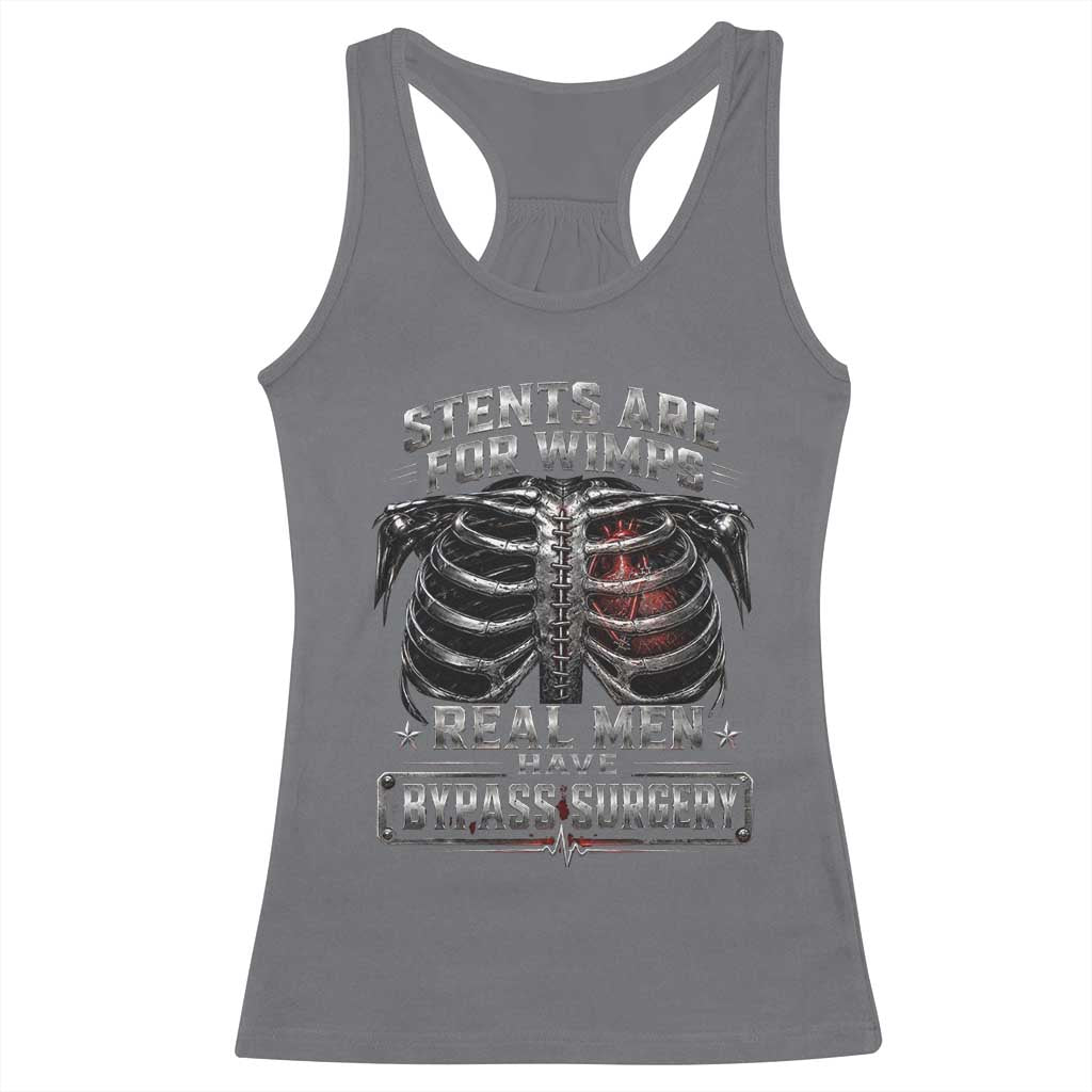 Heart Surgery Survivor Racerback Tank Top After Surgery Recovery Bypass TS10 Charcoal Print Your Wear