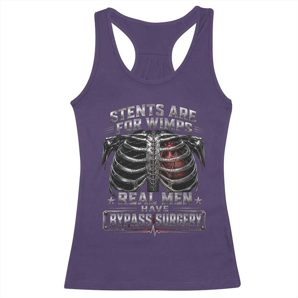 Heart Surgery Survivor Racerback Tank Top After Surgery Recovery Bypass TS10 Purple Print Your Wear