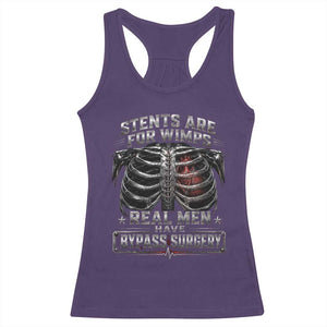 Heart Surgery Survivor Racerback Tank Top After Surgery Recovery Bypass TS10 Purple Print Your Wear