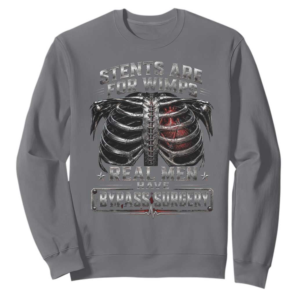 Heart Surgery Survivor Sweatshirt After Surgery Recovery Bypass TS10 Charcoal Print Your Wear