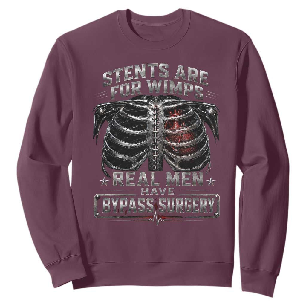 Heart Surgery Survivor Sweatshirt After Surgery Recovery Bypass TS10 Maroon Print Your Wear