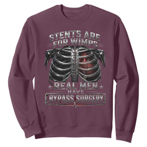 Heart Surgery Survivor Sweatshirt After Surgery Recovery Bypass TS10 Maroon Print Your Wear