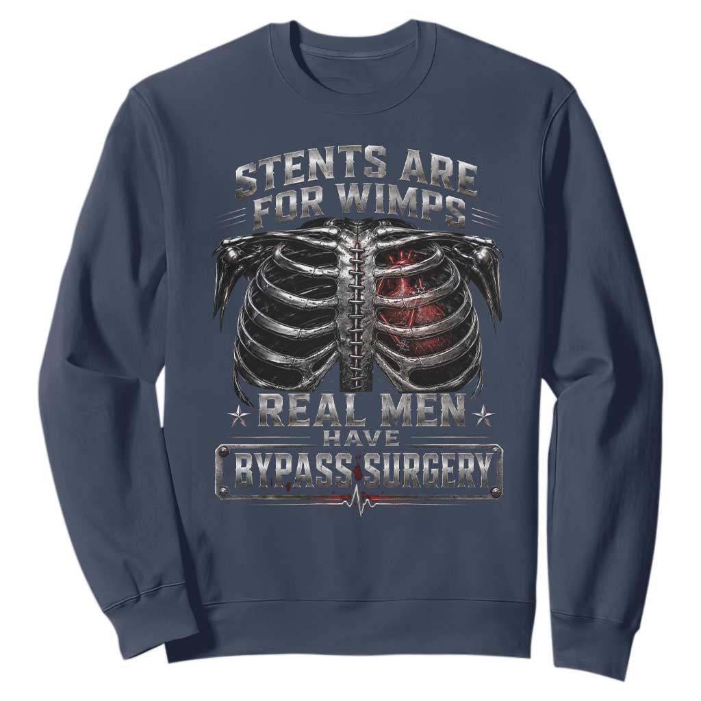 Heart Surgery Survivor Sweatshirt After Surgery Recovery Bypass TS10 Navy Print Your Wear