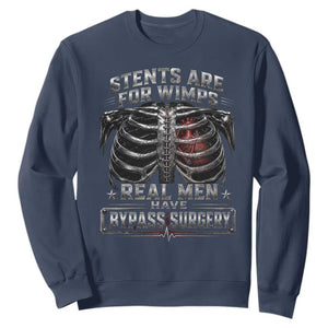 Heart Surgery Survivor Sweatshirt After Surgery Recovery Bypass TS10 Navy Print Your Wear