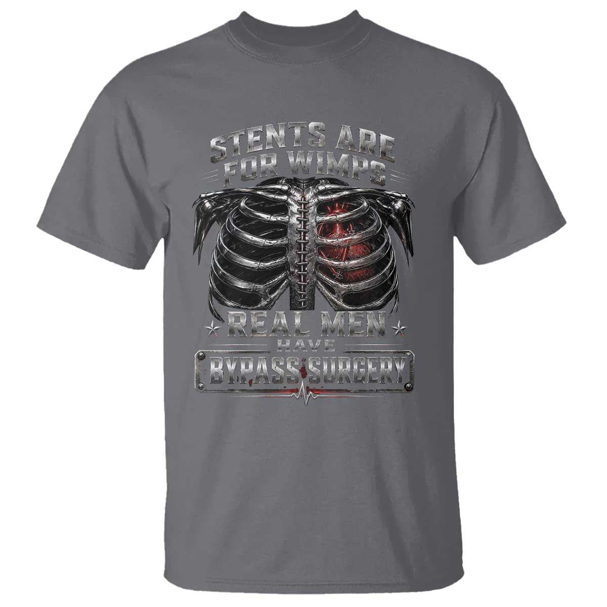 Heart Surgery Survivor T Shirt After Surgery Recovery Bypass TS10 Charcoal Print Your Wear