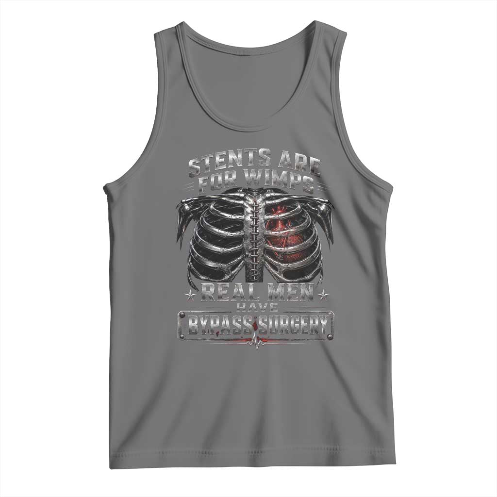 Heart Surgery Survivor Tank Top After Surgery Recovery Bypass TS10 Black Heather Print Your Wear