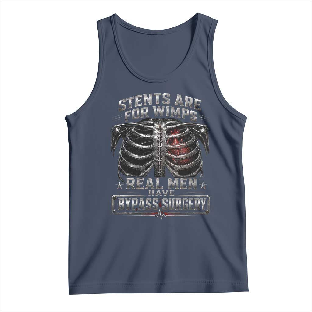 Heart Surgery Survivor Tank Top After Surgery Recovery Bypass TS10 Navy Print Your Wear