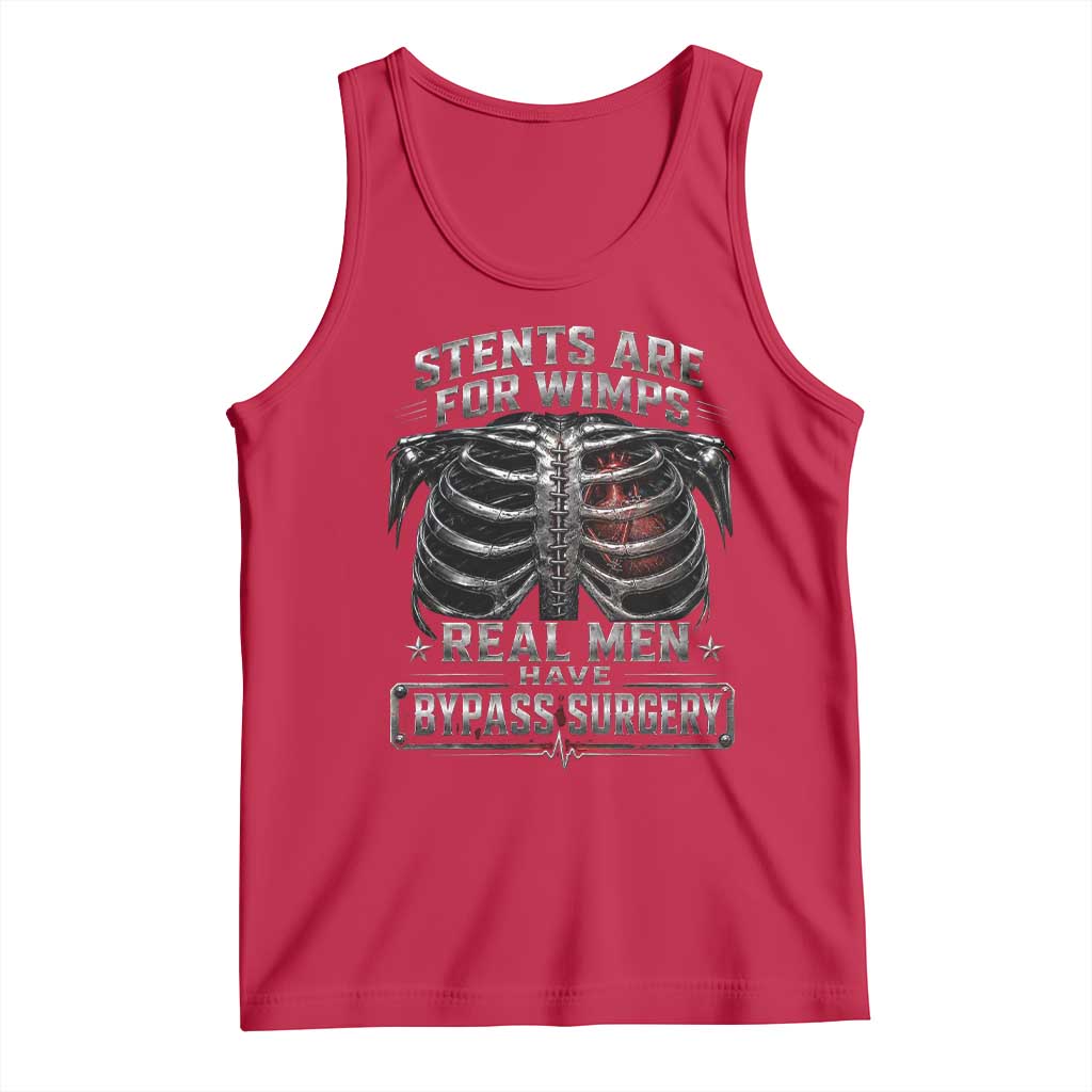Heart Surgery Survivor Tank Top After Surgery Recovery Bypass TS10 Red Print Your Wear