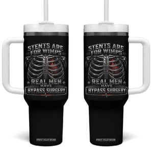 Heart Surgery Survivor Tumbler With Handle After Surgery Recovery Bypass TS10 One Size: 40 oz Black Print Your Wear