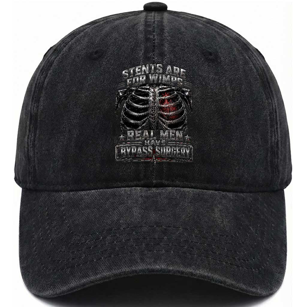Heart Surgery Survivor Washed Cotton Baseball Cap After Surgery Recovery Bypass TS10 Print Your Wear