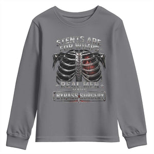 Heart Surgery Survivor Youth Sweatshirt After Surgery Recovery Bypass TS10 Charcoal Print Your Wear