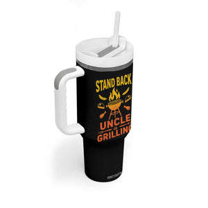 Stand Back Uncle Is Grilling Tumbler With Handle Funny Fathers Day BBQ TS10 Print Your Wear