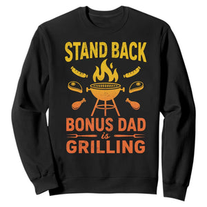 Funny Grilling Bonus Dad Sweatshirt BBQ Stepdad Grill Masters Sarcastic TS10 Black Print Your Wear