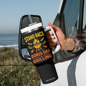 Funny Grilling Bonus Dad Tumbler With Handle BBQ Stepdad Grill Masters Sarcastic TS10 Print Your Wear