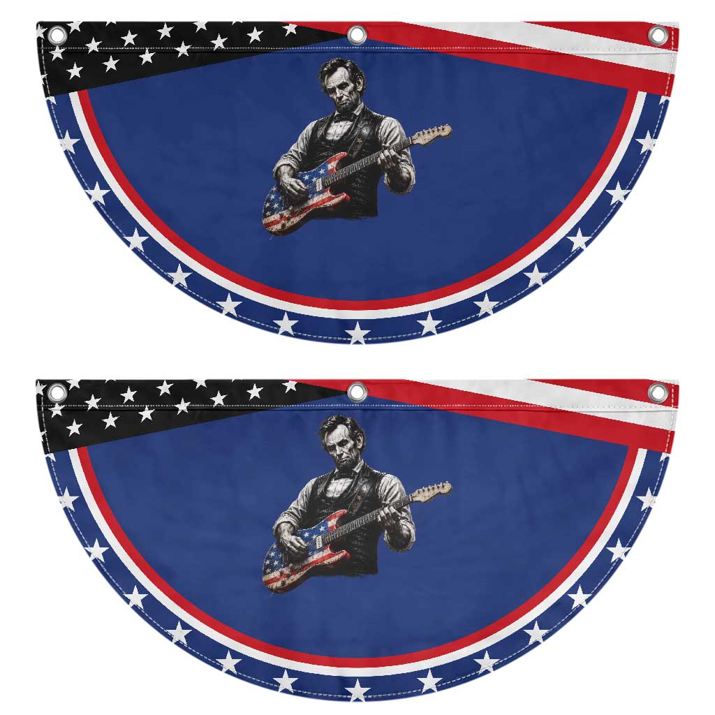 Vintage Abraham Lincoln Abe Lincoln Playing Guitar Patriotic Fan Flag TS10 2pcs pack Classic Navy Print Your Wear