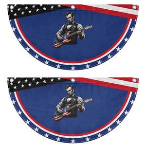 Vintage Abraham Lincoln Abe Lincoln Playing Guitar Patriotic Fan Flag TS10 2pcs pack Classic Navy Print Your Wear