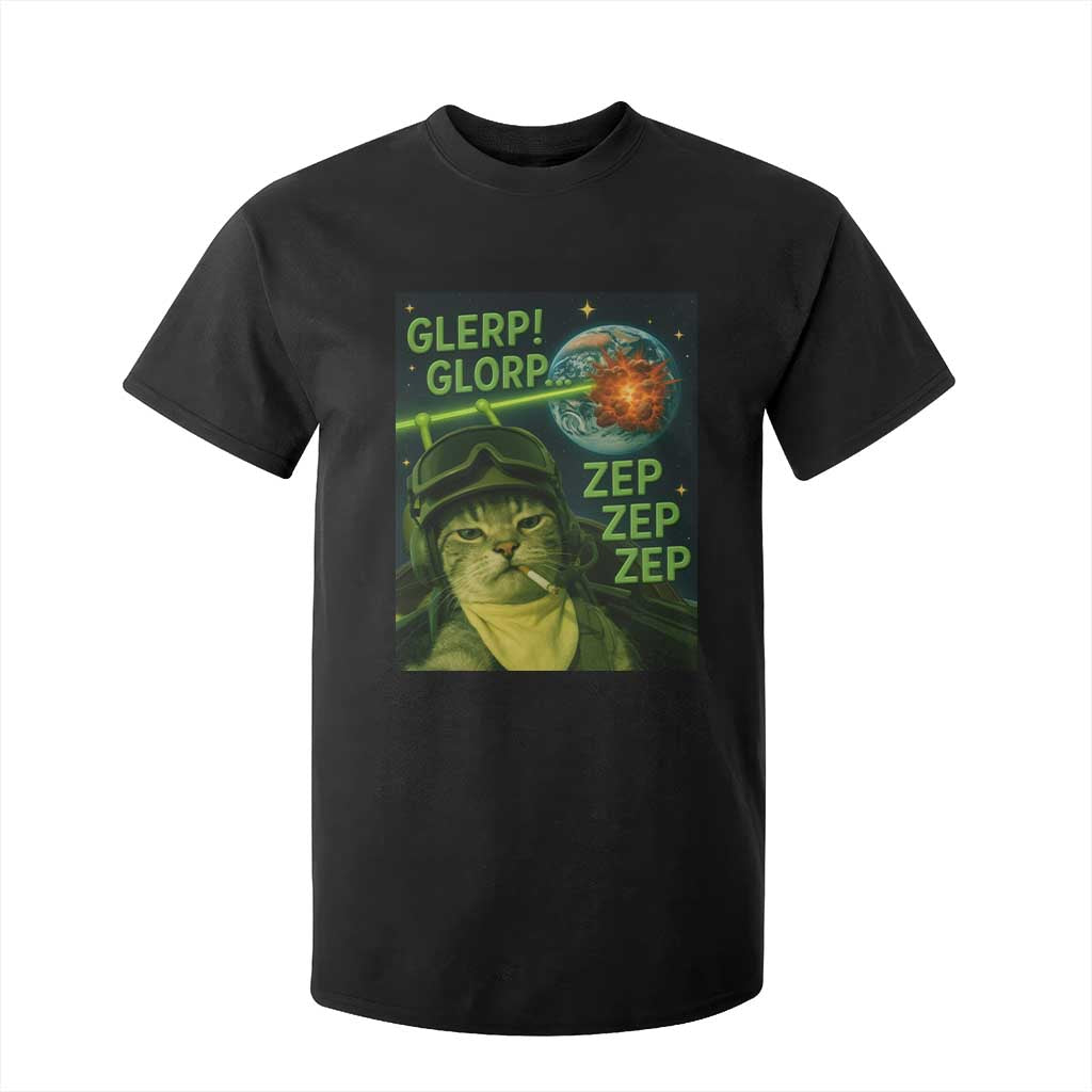 Funny UFO Alien Cat Selfie T Shirt For Kid Retro Space Sci-Fi Cat Pilot TS10 Black Print Your Wear