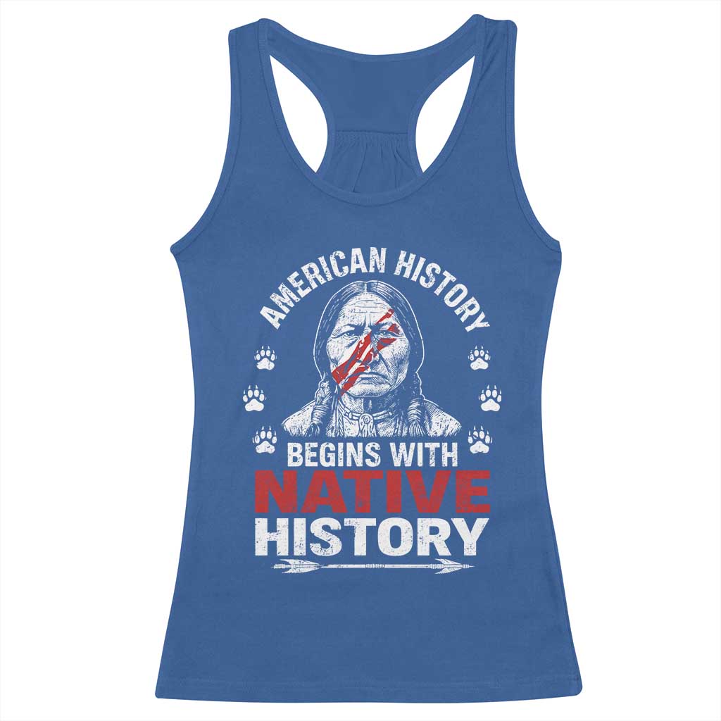 Native American History Racerback Tank Top Indigenous Peoples Tribal Pride TS10 Royal Blue Print Your Wear
