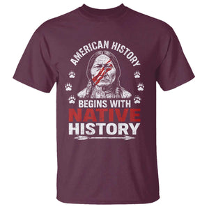Native American History T Shirt Indigenous Peoples Tribal Pride TS10 Maroon Print Your Wear