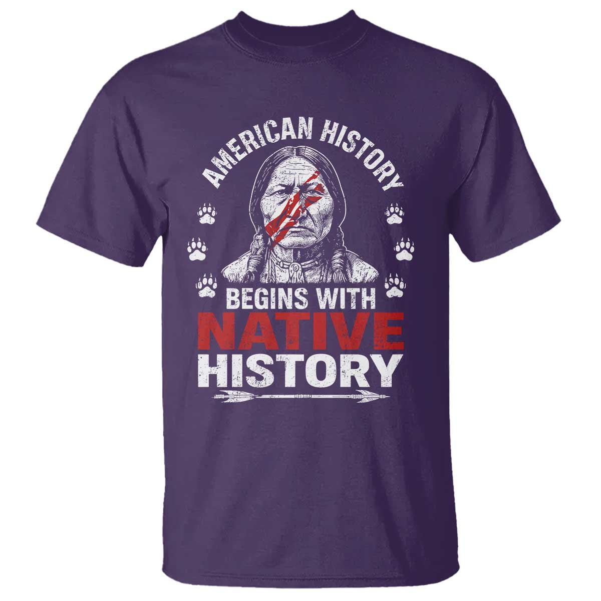 Native American History T Shirt Indigenous Peoples Tribal Pride TS10 Purple Print Your Wear
