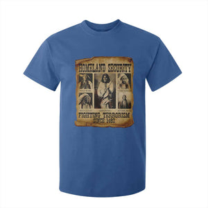 Vintage Native American T Shirt For Kid Homeland Security Fighting Terrorism Since 1492 TS10 Royal Blue Print Your Wear
