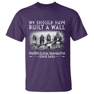 Vintage Native American T Shirt We Should Have Built A Wall TS10 Purple Print Your Wear
