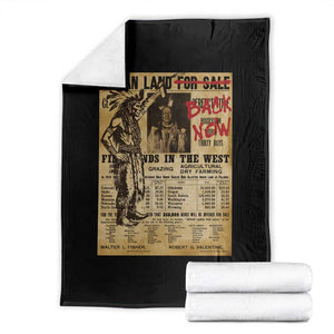 Native American Throw Blanket Indian Land For Back Now TS10 Black Print Your Wear