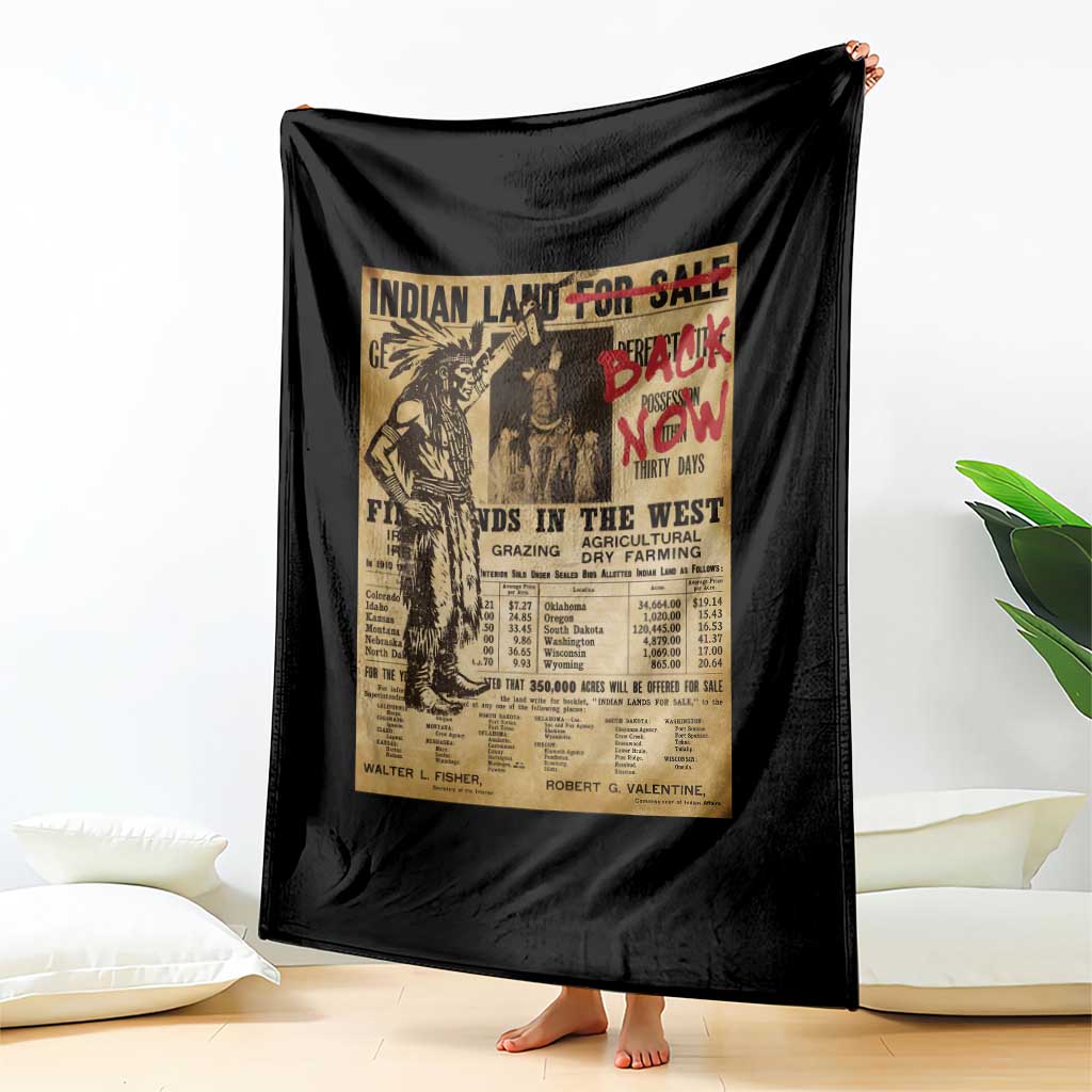 Native American Throw Blanket Indian Land For Back Now TS10 Print Your Wear