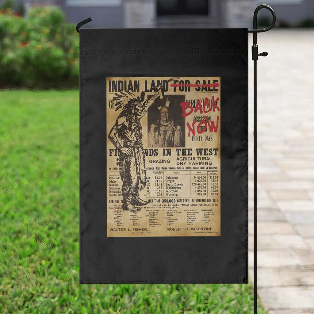 Native American Garden Flag Indian Land For Back Now TS10 Print Your Wear