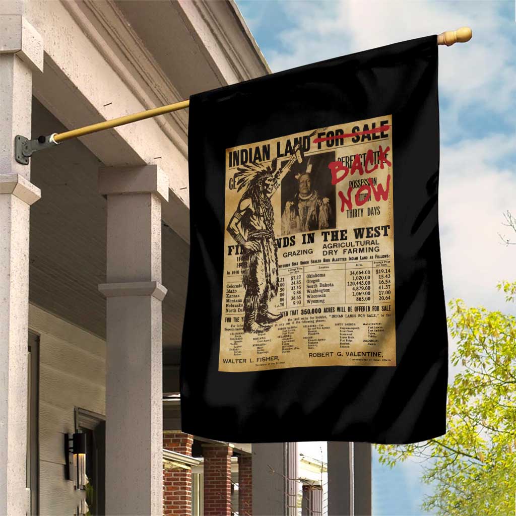 Native American Garden Flag Indian Land For Back Now TS10 Print Your Wear