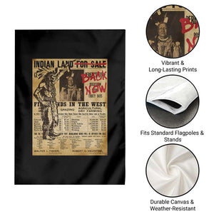 Native American Garden Flag Indian Land For Back Now TS10 Print Your Wear