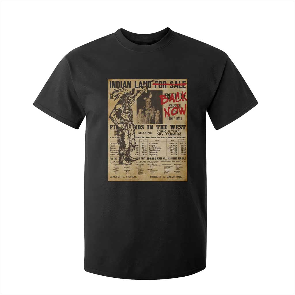 Native American T Shirt For Kid Indian Land For Back Now TS10 Black Print Your Wear