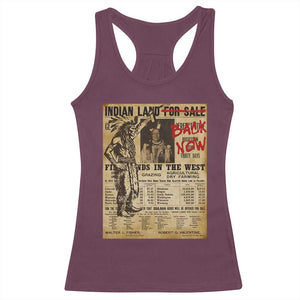 Native American Racerback Tank Top Indian Land For Back Now TS10 Maroon Print Your Wear